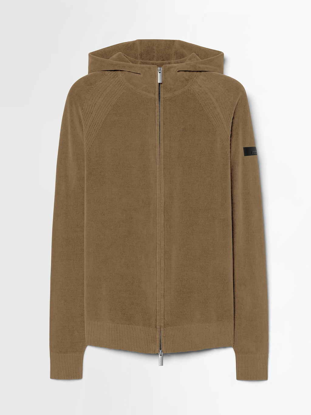 Velvet Techno Wash Hood Zip Knit