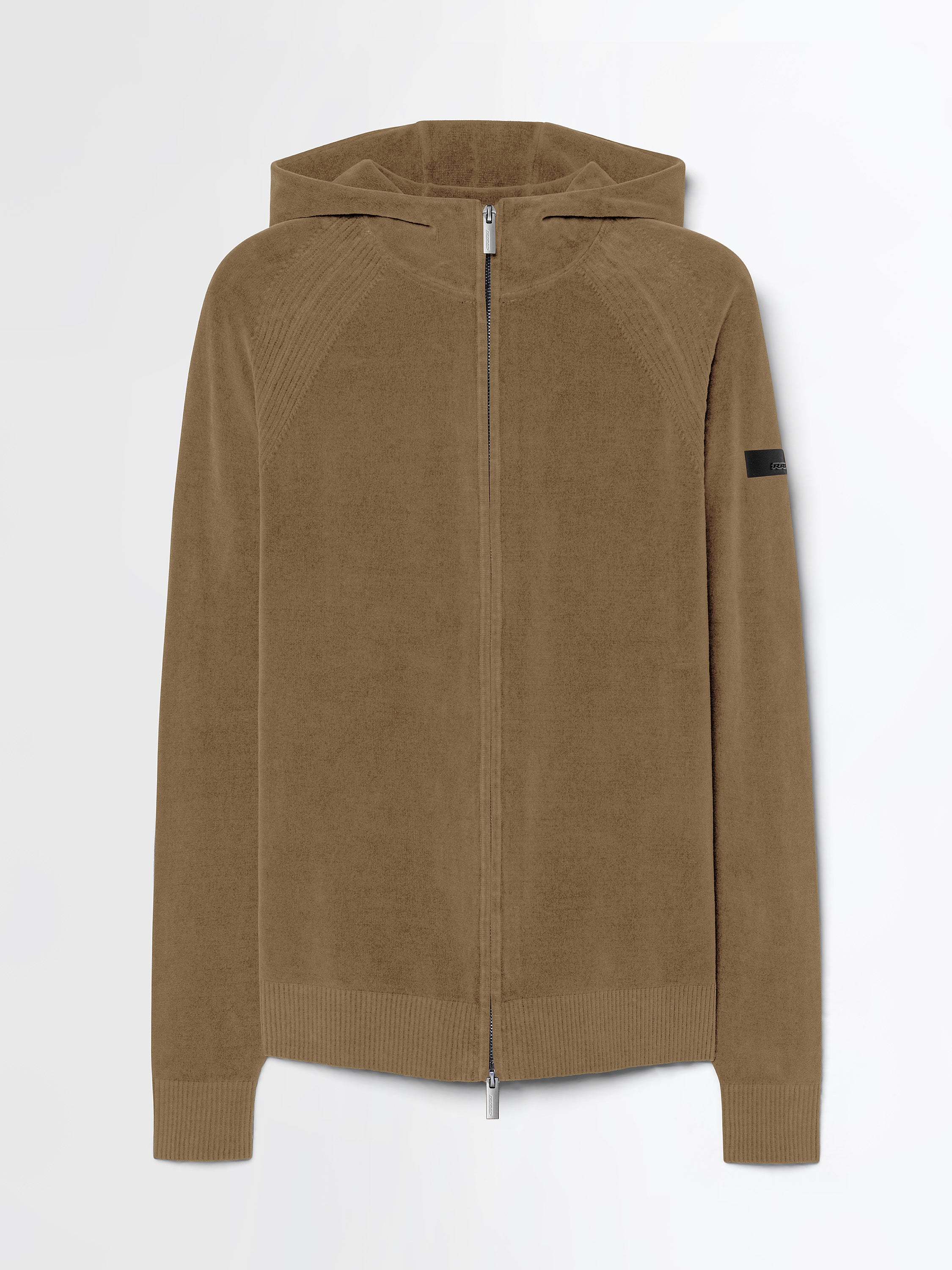 Velvet Techno Wash Hood Zip Knit