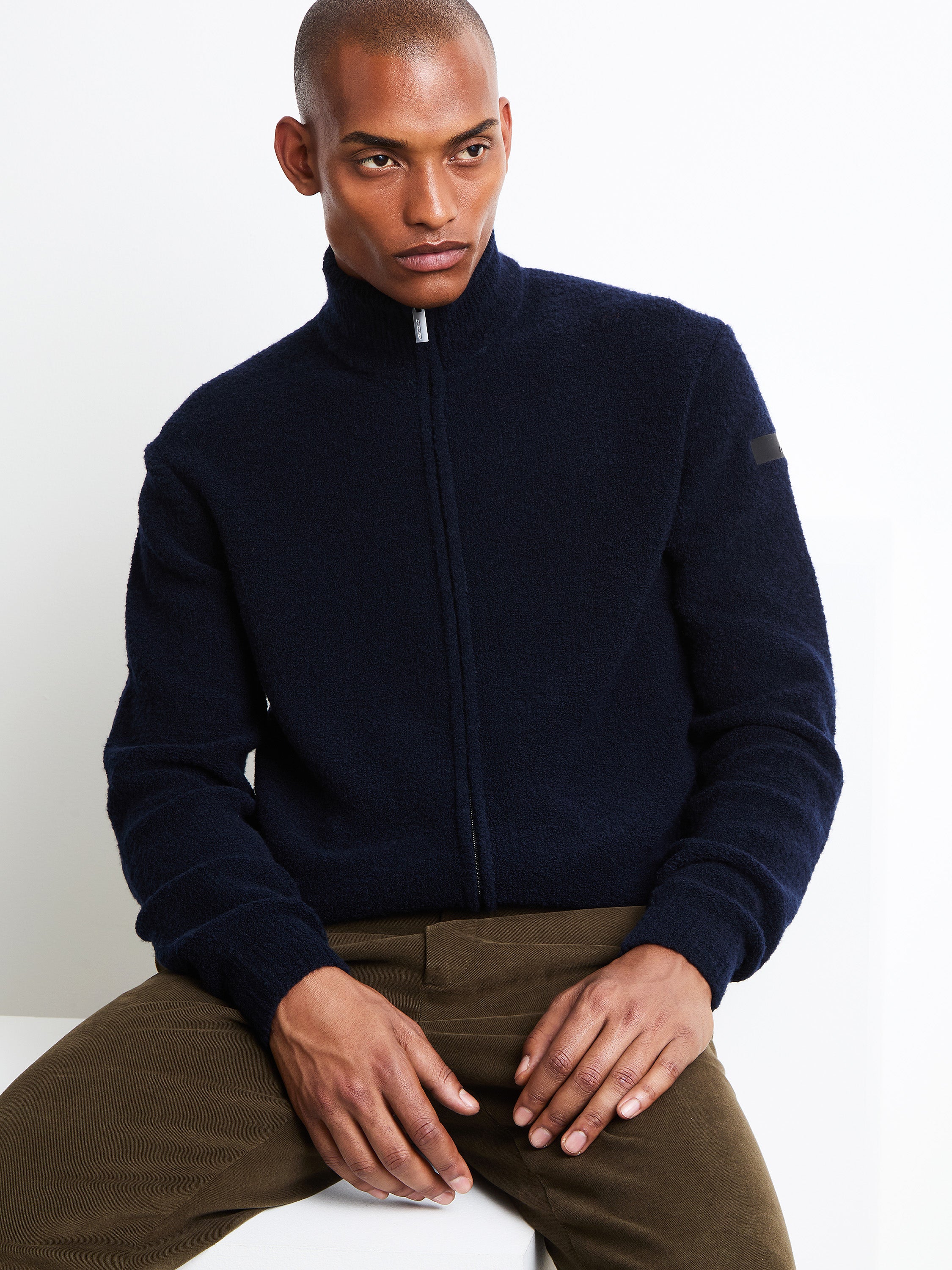 Bouclè Full Zip Knit