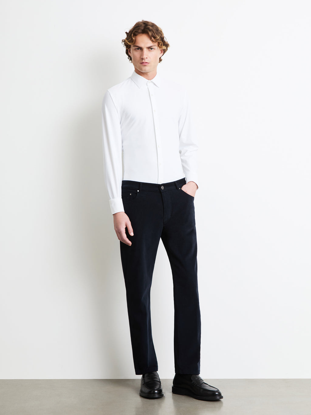 Oxford Jacquard Open Shirt