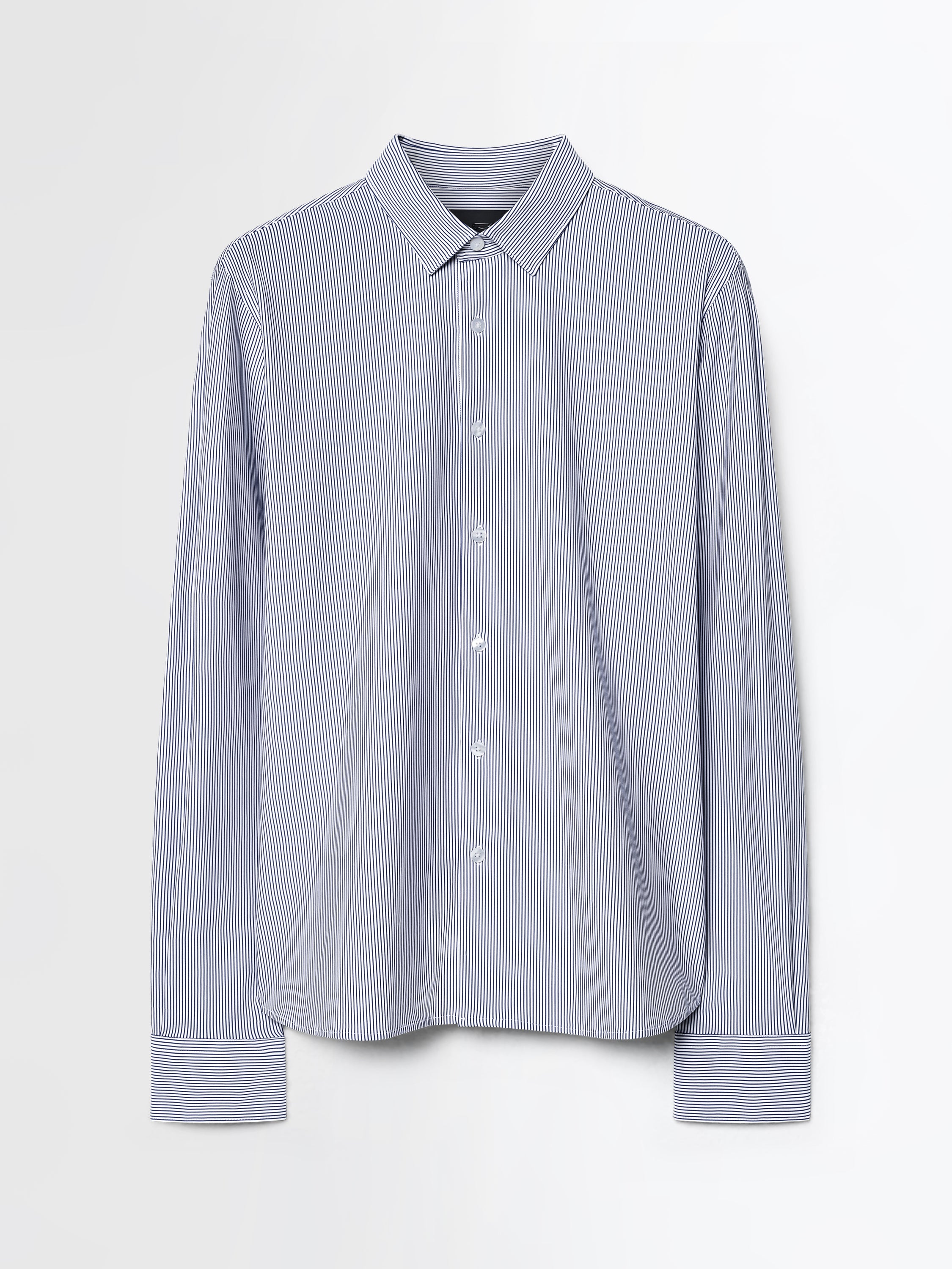 Oxford Jacquard Stripe Open Shirt