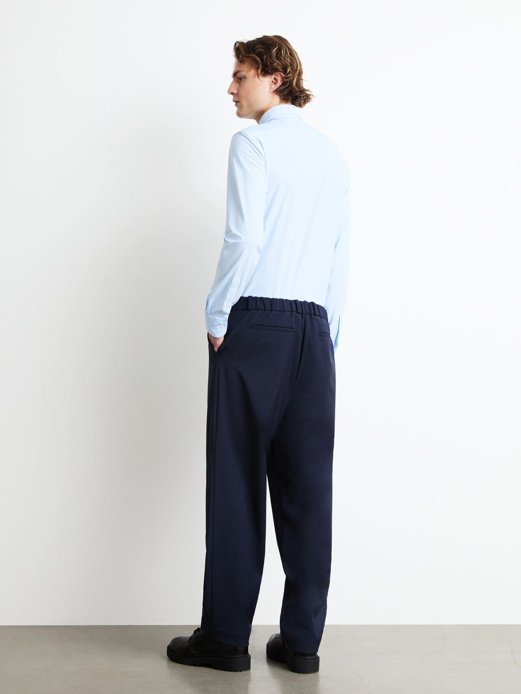 Oxford Jacquard Stripe Open Shirt