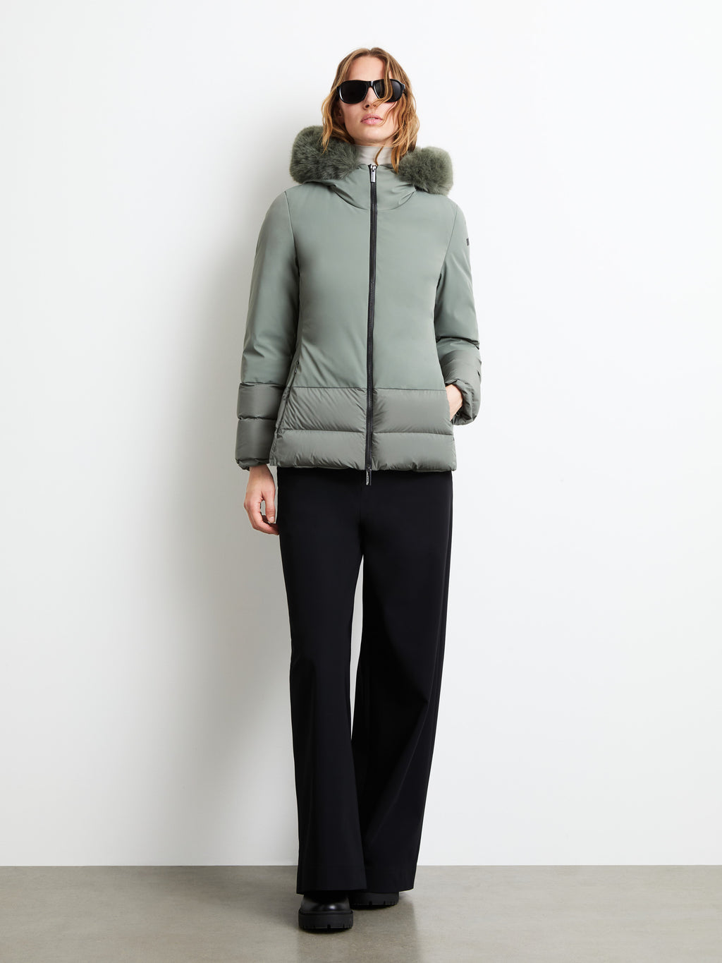 Montecristo Hybrid Hood Fur Wom Jkt