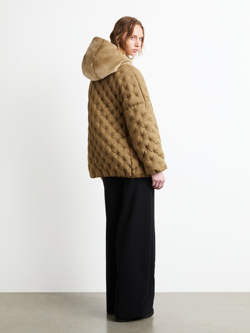 Dot Parka Over Short Wom Jkt