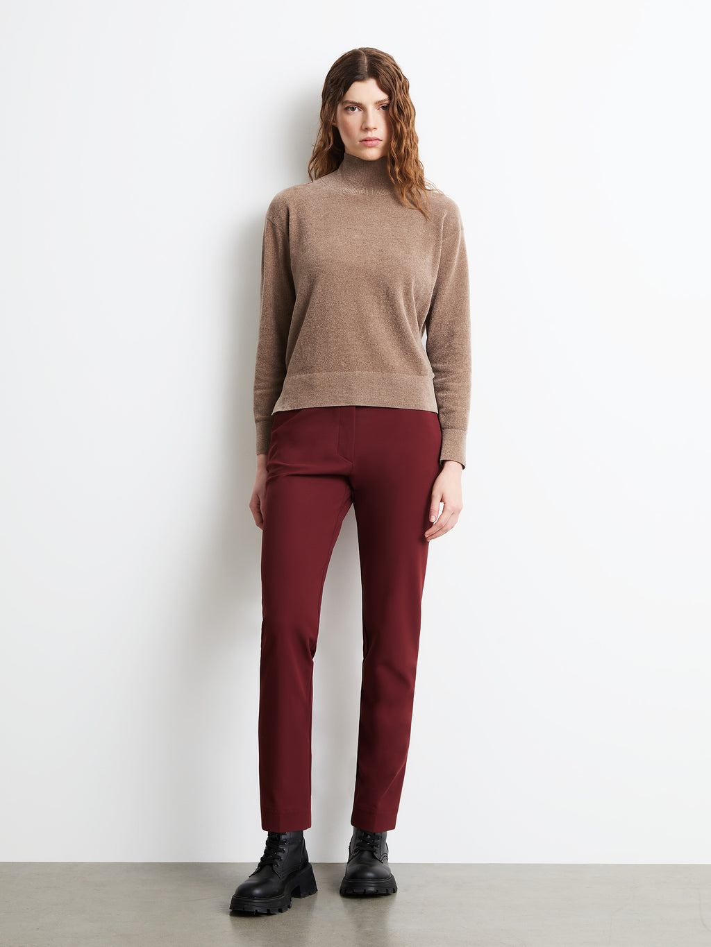 Velvet Vent Turtleneck Wom Knit