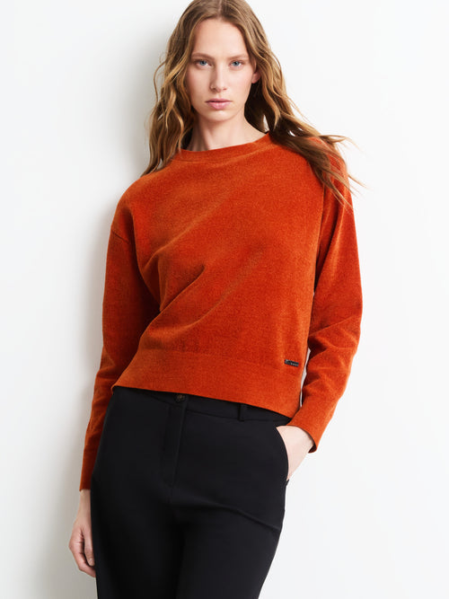 Velvet Vent Round Wom Knit
