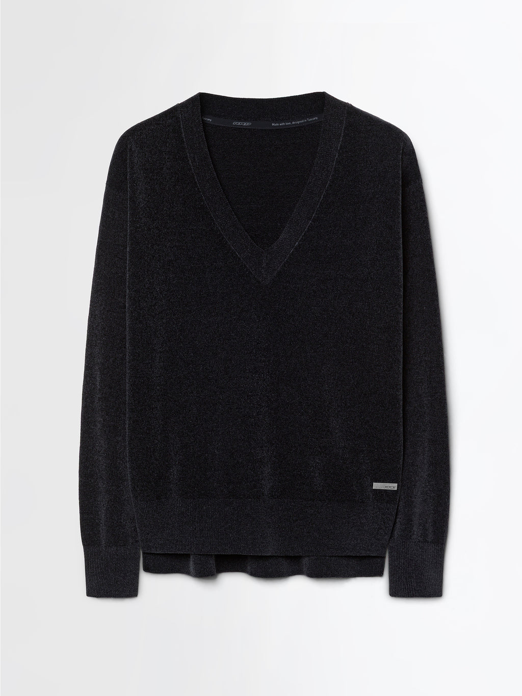 Velvet Vent V-Neck Wom Knit