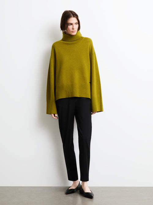 Wool Cash 7 Turtleneck Wom Knit