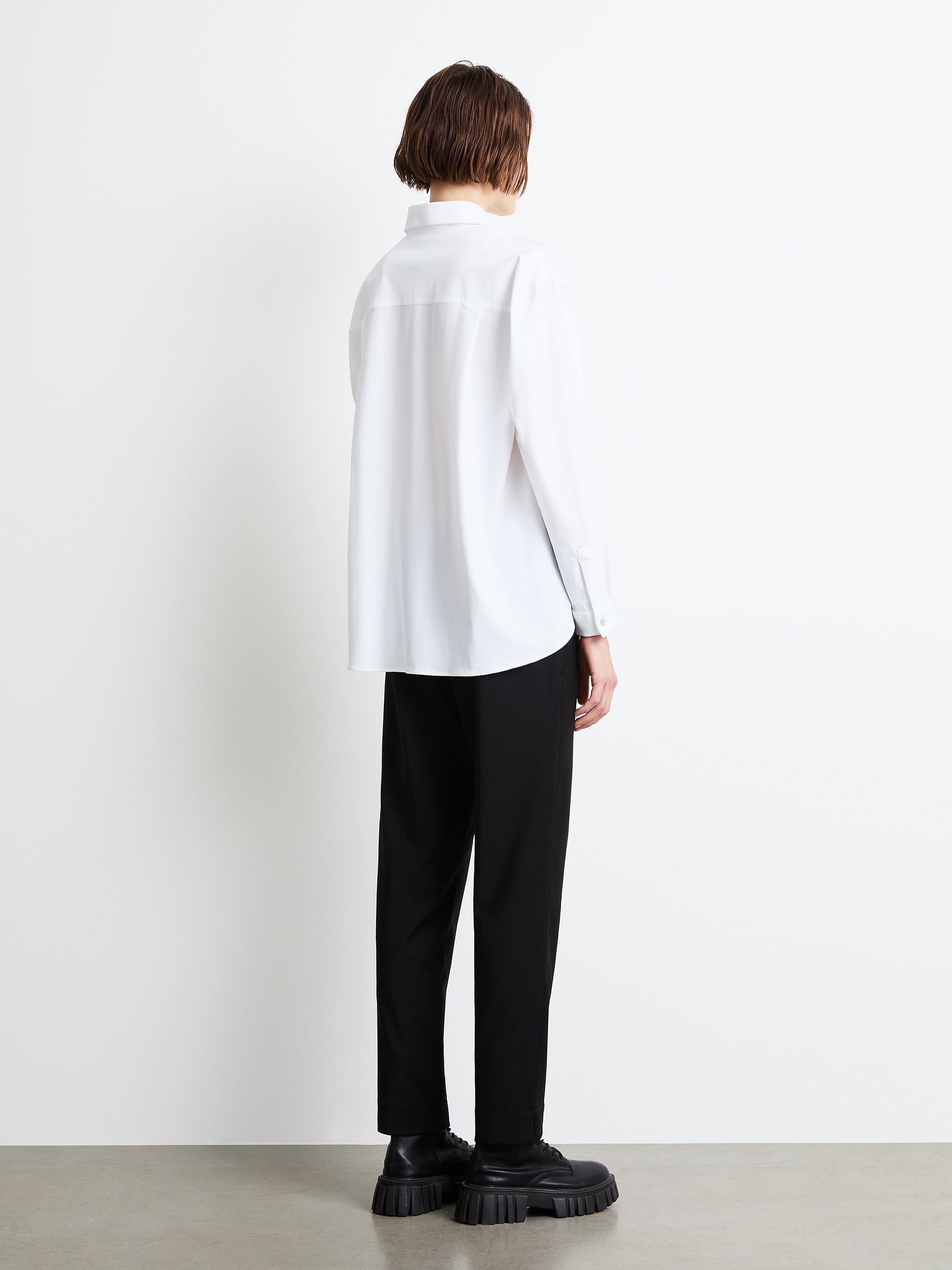 Oxford Jacquard Boyfriend Wom Shirt