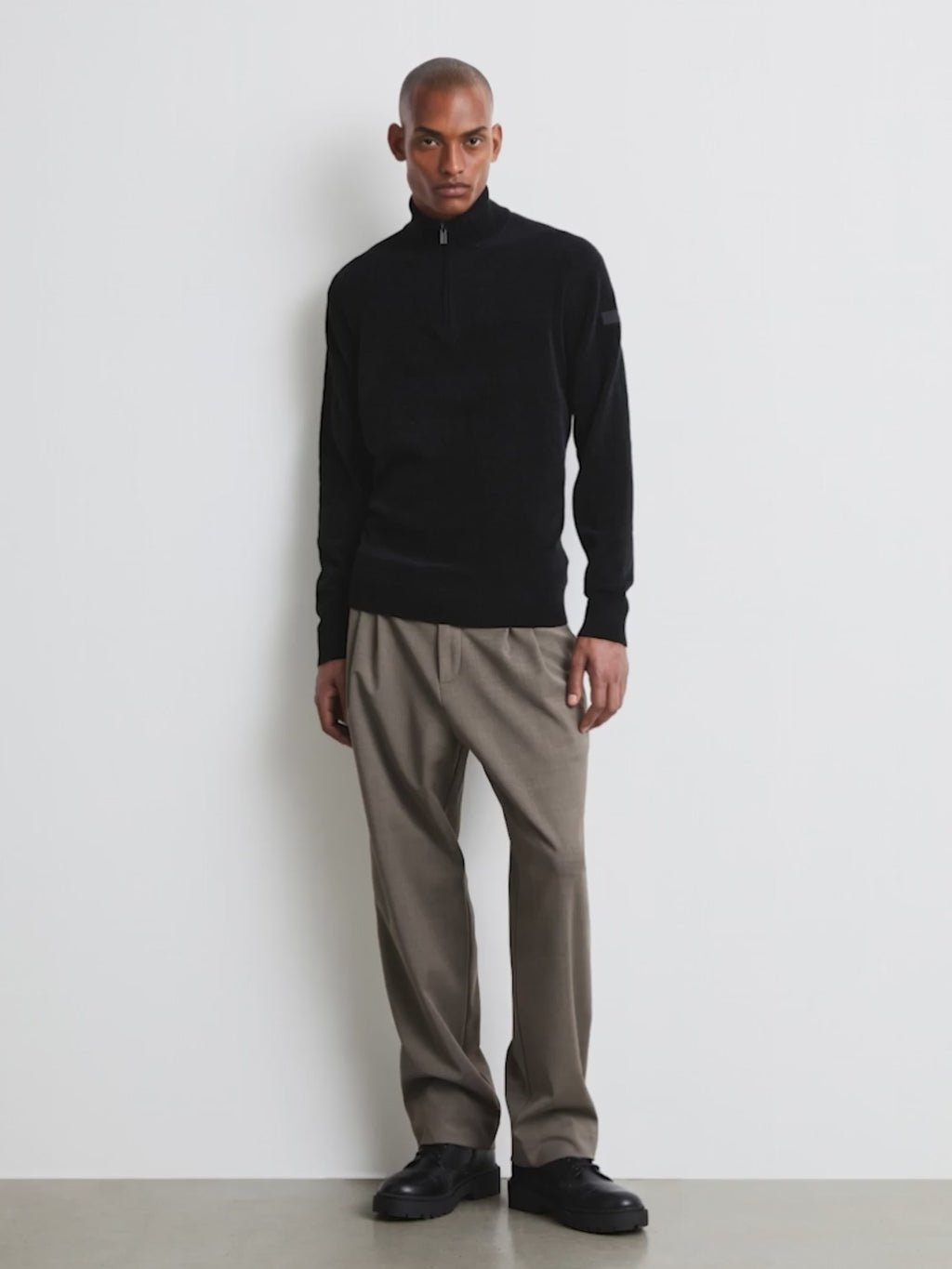 Velvet Half Zip Knit